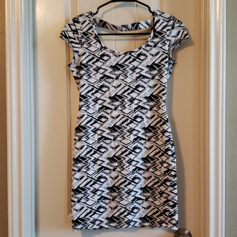 Black/White Mini Dress